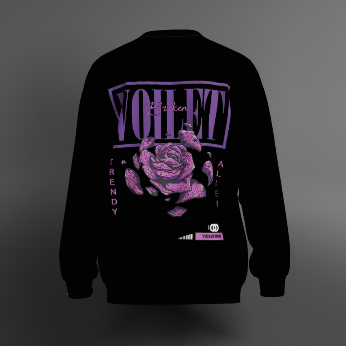 Violet Rose Sweatshirt - Trendy Alien