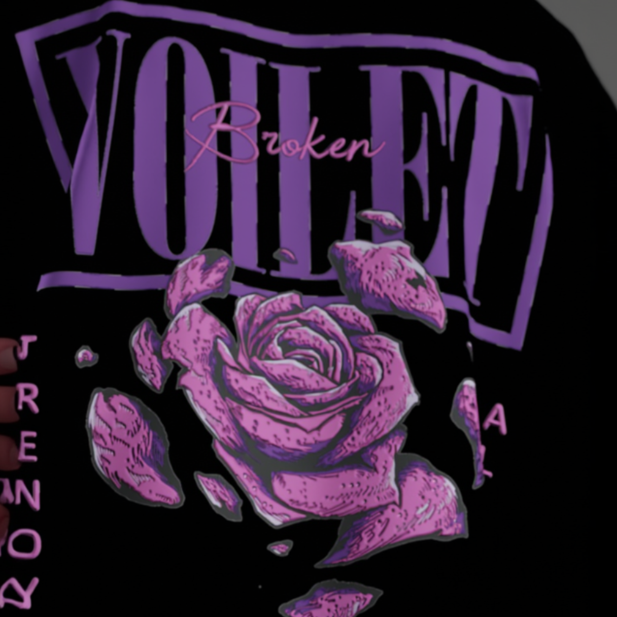 Violet Rose Sweatshirt - Trendy Alien